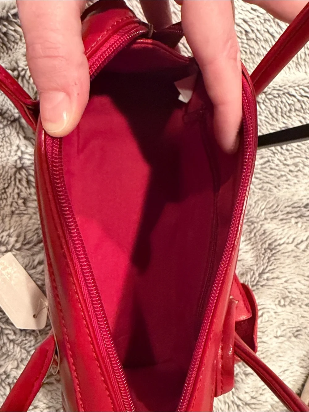 Red Women’s Vegan Leather Shoulder Bag